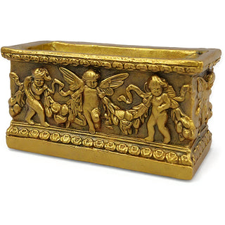 Rectangular Patio Planter — Antique Gold finish