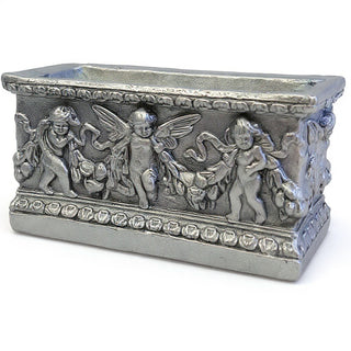Rectangular Patio Planter — Antique Silver finish