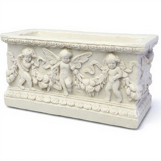 Rectangular Patio Planter — Antique White finish