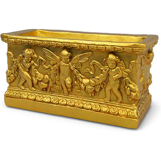 Rectangular Patio Planter — Deep Gold finish