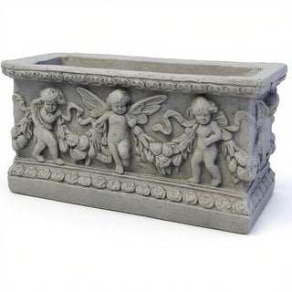 Rectangular Patio Planter — Limestone finish