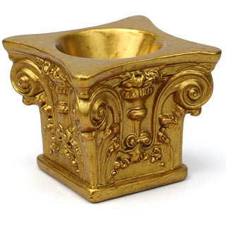 Corinthian Vessel Candleholder — Antique Gold finish