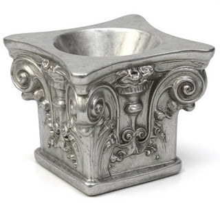 Corinthian Vessel Candleholder — Antique Silver finish
