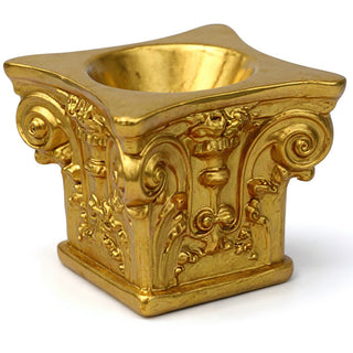 Corinthian Vessel Candleholder — Deep Gold finish