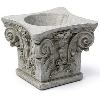 Corinthian Vessel Candleholder — Old Stone finish