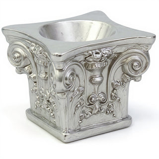 Corinthian Vessel Candleholder — Silver finish