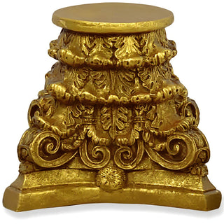 Roman Bath Capital Candleholder - 7-inch — Deep Gold finish