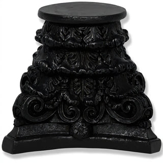 Roman Bath Capital Candleholder - 7-inch — Flat Black finish