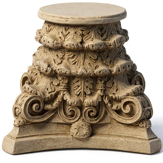 Roman Bath Capital Candleholder - 7-inch — Gothic Stone finish