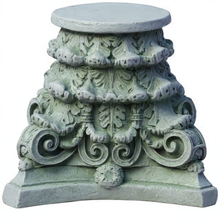 Roman Bath Capital Candleholder - 7-inch — Mossy Green finish