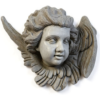 Twin Angels Wall Plaque — Antique Stone finish