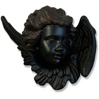 Twin Angels Wall Plaque — Flat Black finish