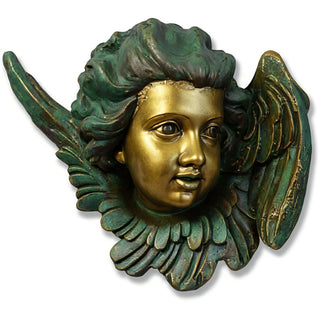 Twin Angels Wall Plaque — Green Bronze finish
