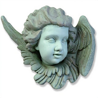 Twin Angels Wall Plaque — Mossy Green finish