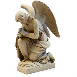 Adoration Angel, Praying Statue - 28-inch — Museum Terracotta finish