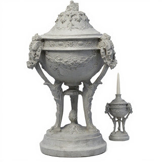 Three-Legged Urn Planter - 12-inch — Limestone finish