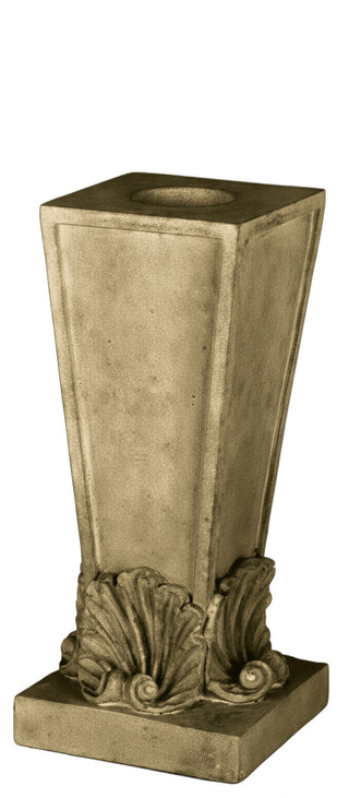 Four Shell Candleholder Statue - 12-inch