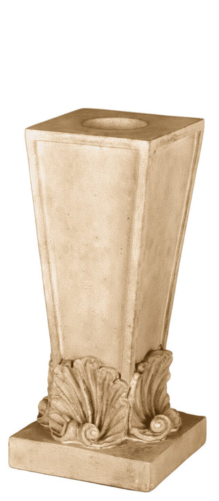 Four Shell Candleholder Statue - 12-inch