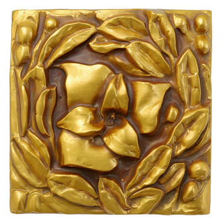 Carnation Remnant Wall Plaque - 12-inch — Antique Gold finish