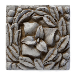 Carnation Remnant Wall Plaque - 12-inch — Antique Stone finish