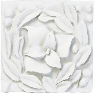 Carnation Remnant Wall Plaque - 12-inch — Flat White finish