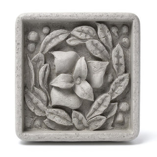 Carnation Remnant with Frame Wall Plaque - 15.75-inch — Limestone finish