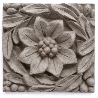 Daisy Remnant Wall Plaque - 12-inch — Antique Stone finish