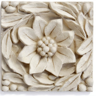 Daisy Remnant Wall Plaque - 12-inch — Antique White finish