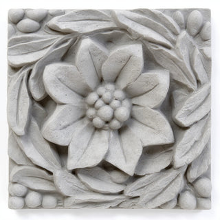 Daisy Remnant Wall Plaque - 12-inch — Limestone finish