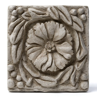Rosette Wall Panel Wall Plaque - 12-inch — Antique Stone finish