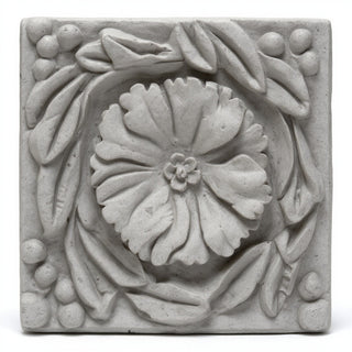 Rosette Wall Panel Wall Plaque - 12-inch — Limestone finish