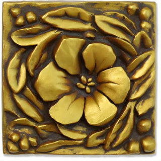 Morning Glory Remnant Wall Plaque - 12-inch — Antique Gold finish