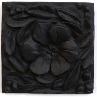 Morning Glory Remnant Wall Plaque - 12-inch — Flat Black finish