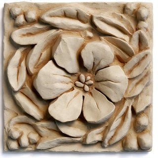 Morning Glory Remnant Wall Plaque - 12-inch — Museum Terracotta finish