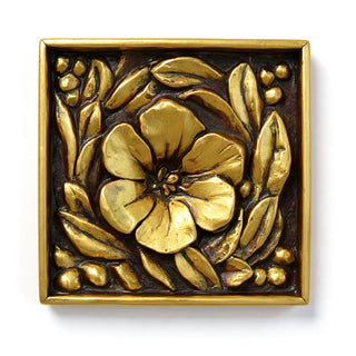 Morning Glory Remnant Wall Plaque - 15.75-inch — Antique Gold finish