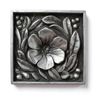 Morning Glory Remnant Wall Plaque - 15.75-inch — Aged Silver finish
