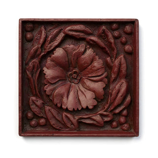 Rosette Remnant with Frame Wall Plaque - 15.75-inch — Rust finish