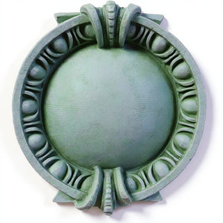 Round Dart & Egg Remnant Wall Plaque - 13-inch — Mossy Green finish