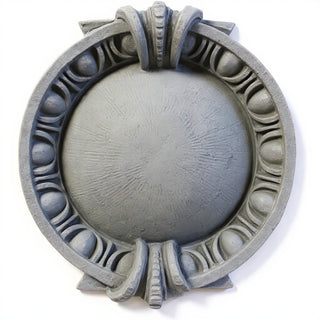 Round Dart & Egg Remnant Wall Plaque - 13-inch — Old Stone finish