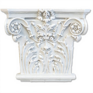 Corinthian Facade Wall Piece — Flat White finish