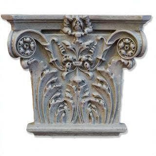 Corinthian Facade Wall Piece — Limestone finish