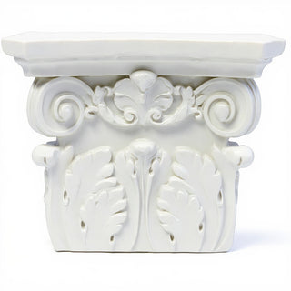 Pilaster Top Wall Piece — Flat White finish