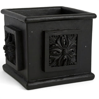 Carlo Square Planter — Dusted Black finish