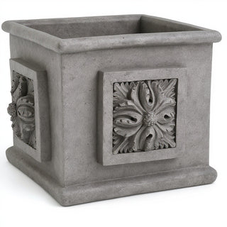 Carlo Square Planter — Old Stone finish