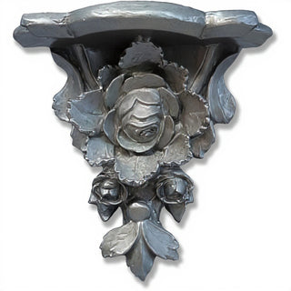 Rose Cluster Bracket Wall Bracket - 10-inch — Aged Silver finish