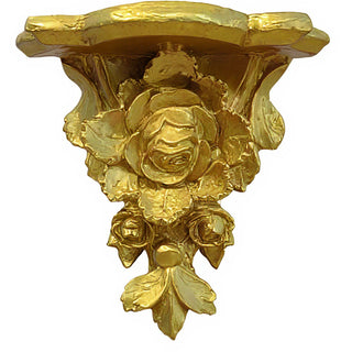 Rose Cluster Bracket Wall Bracket - 10-inch — Deep Gold finish