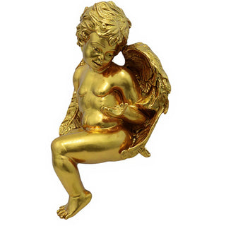 Angelic Innocence Statue - 11-inch - Antique Gold finish