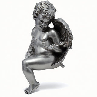 Angelic Innocence Statue - 11-inch - Aged Silver finish