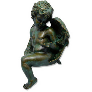 Angelic Innocence Statue - 11-inch - Green Bronze finish