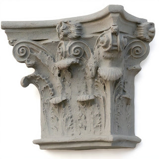 Corinthian Pilaster Top, Small Wall Piece — Antique Stone finish